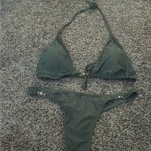 SHEIN Deep Green Bikini Set